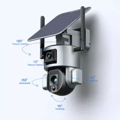 Caméra de sécurité extérieure solaire sans fil avec vision nocturne, caméra de surveillance CCTV, 8MP